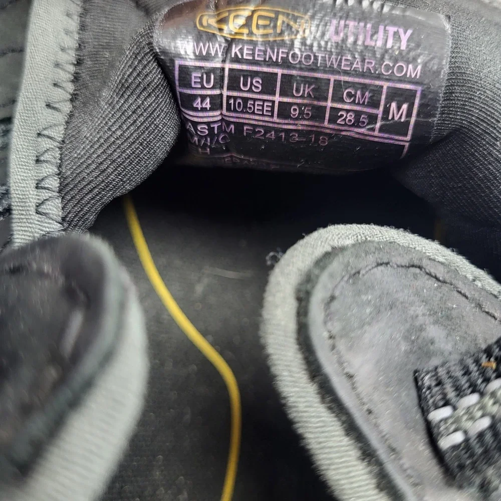 Keen Utility Atlanta Cool II steel toe Mens work shoes 10.5 EE Wide Black Raven